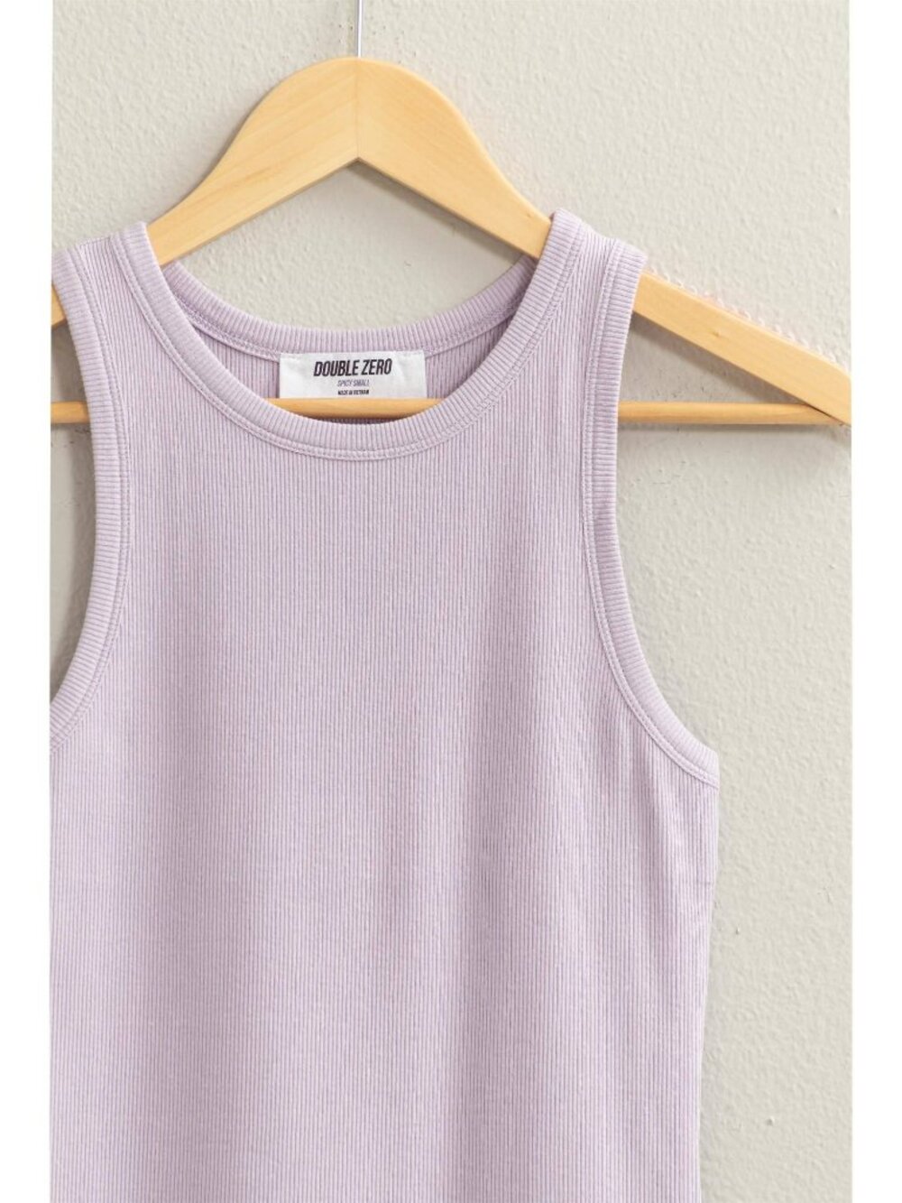 NWT Double Zero Round Neck Fitted Tank Lavender Size Small